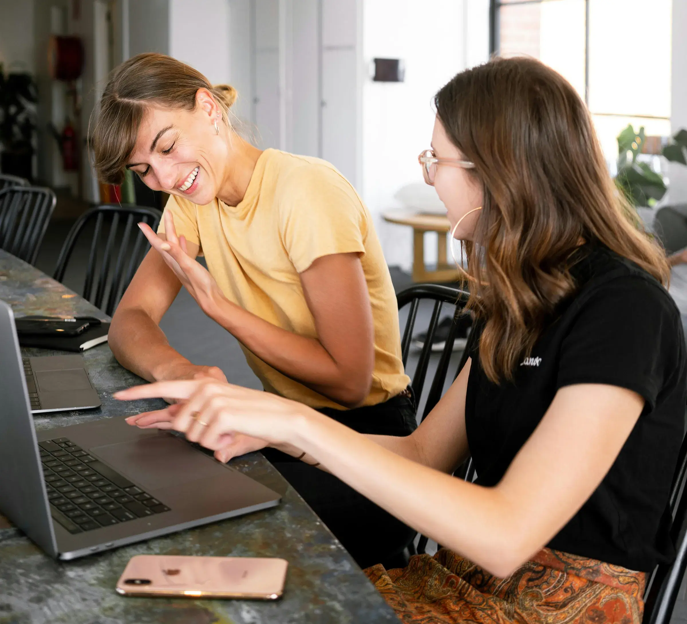 women working together in a team