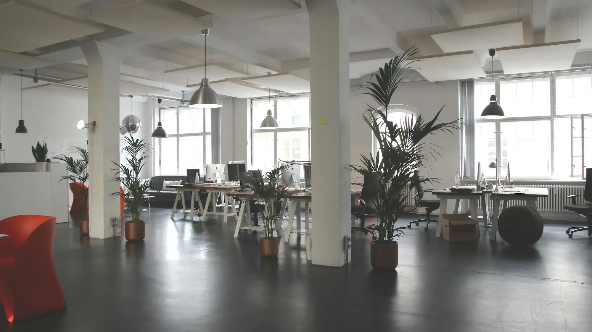 An empty clean industrial office